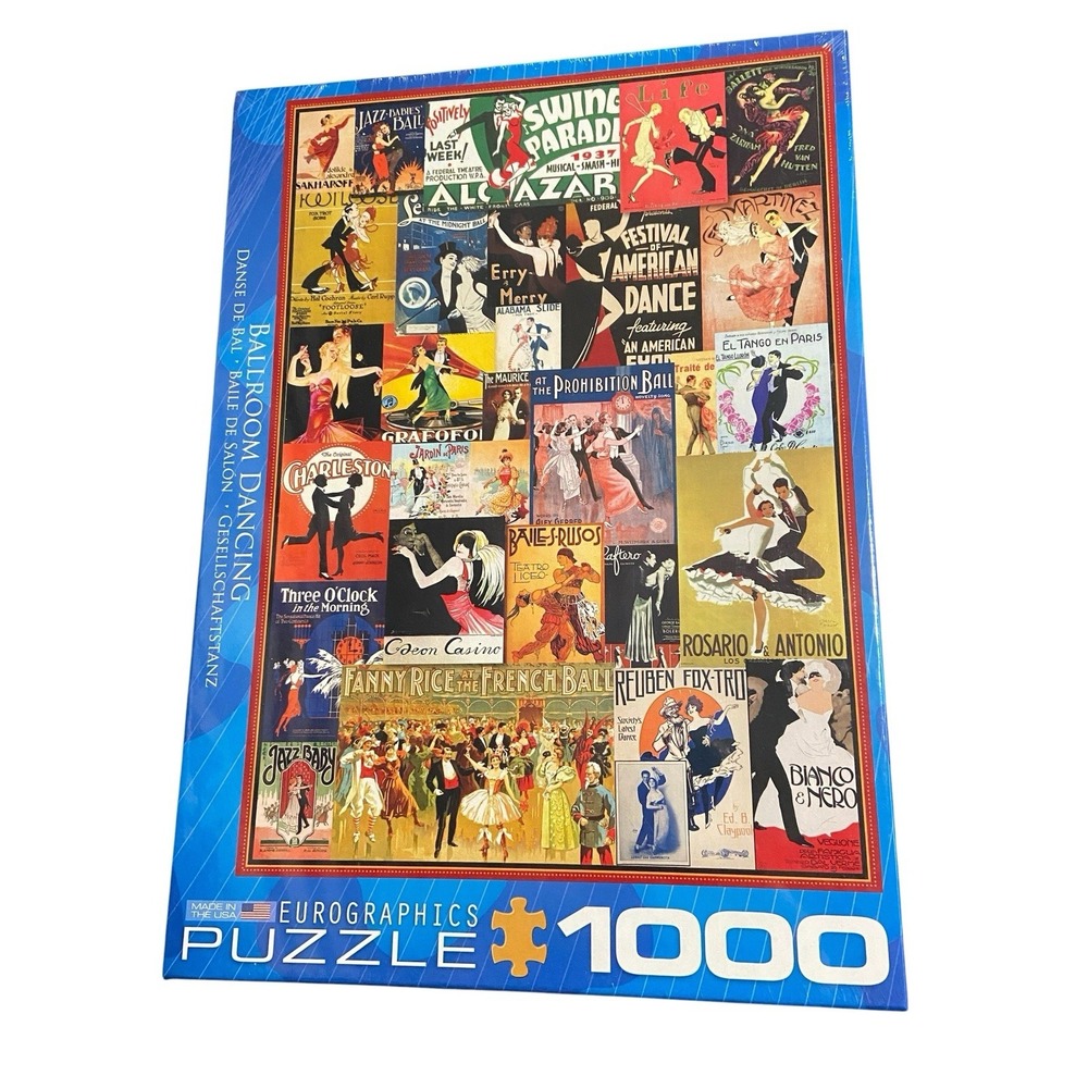 EuroGraphics Ballroom Dancing 1000 Piece Jigsaw Puzzle New Sealed USA